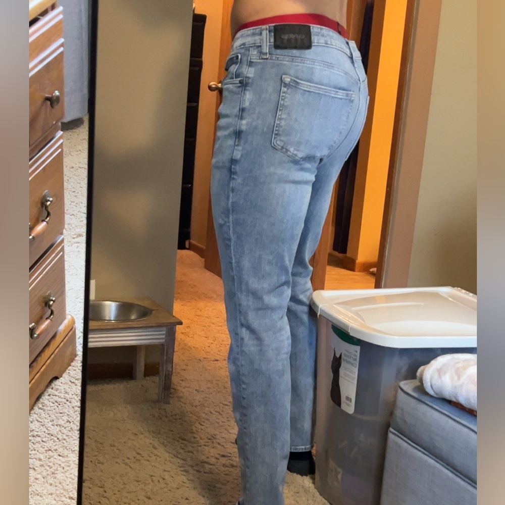 Express Men's Light Blue Slim Jeans - Picture 5 of 5